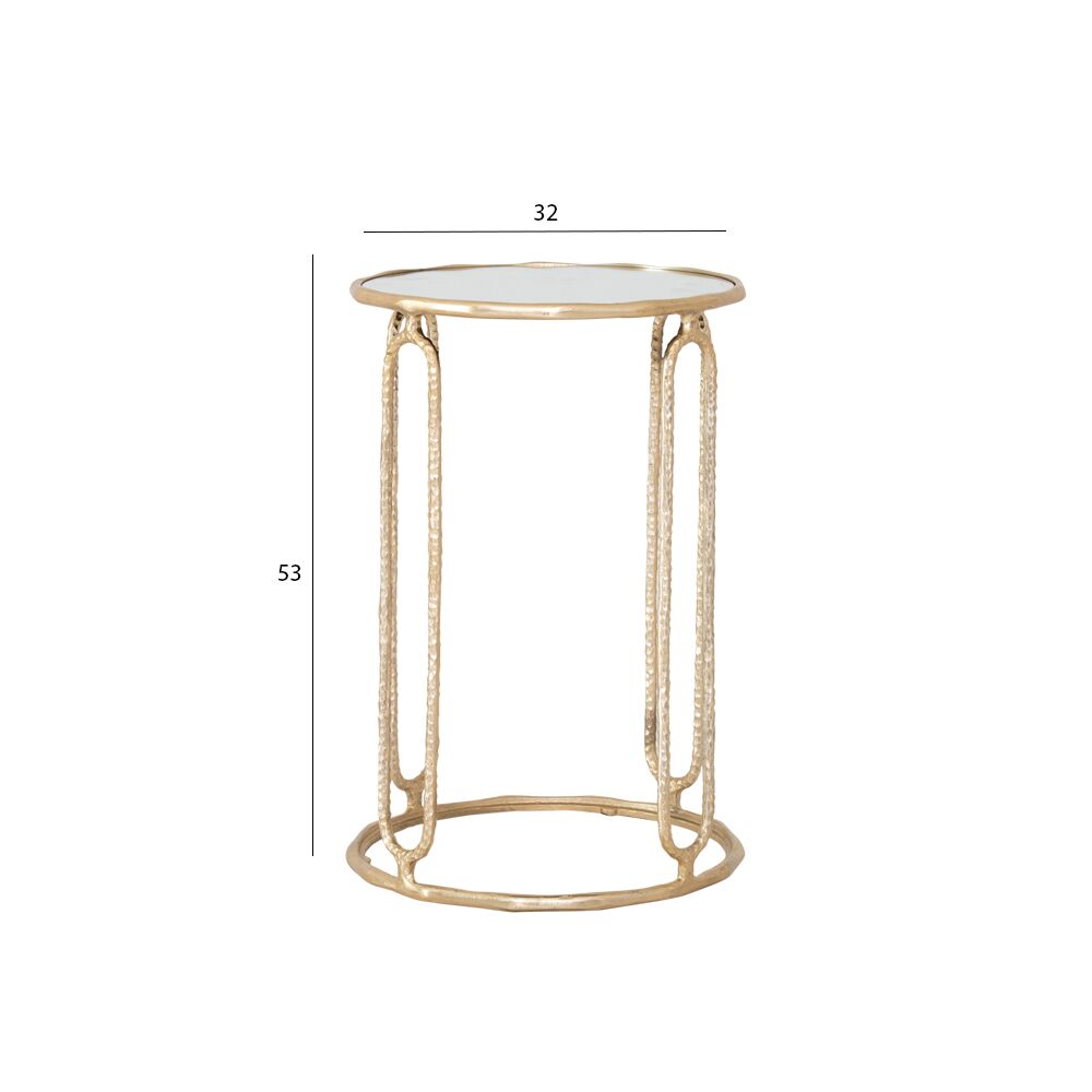 Hammared Nest of tables with Mirror Top - Image 3