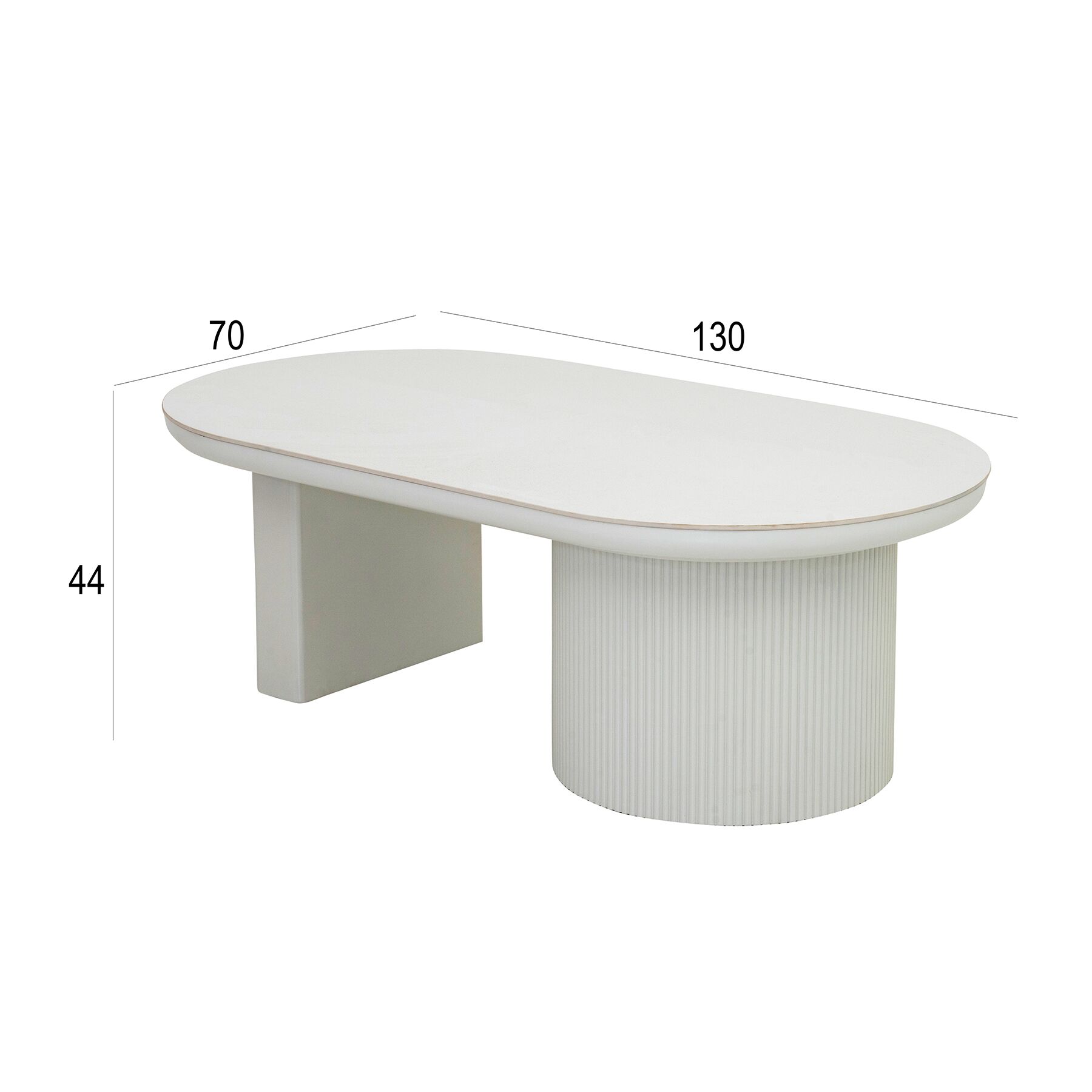 Freedo Coffee Table-Set of 2-Off White - Image 2