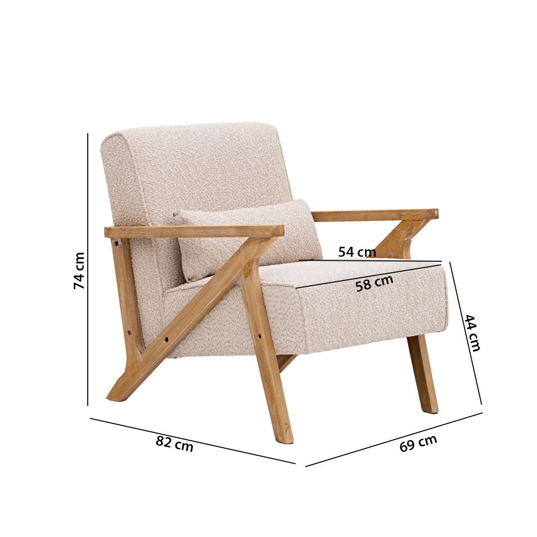 Sarafina Accent Chair-Dark Beige