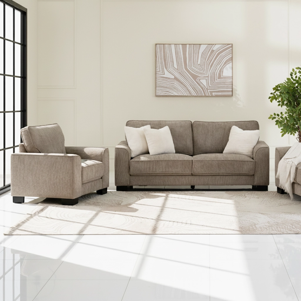 Zendaya 6-Seater Sofa Set-Brown - Image 6