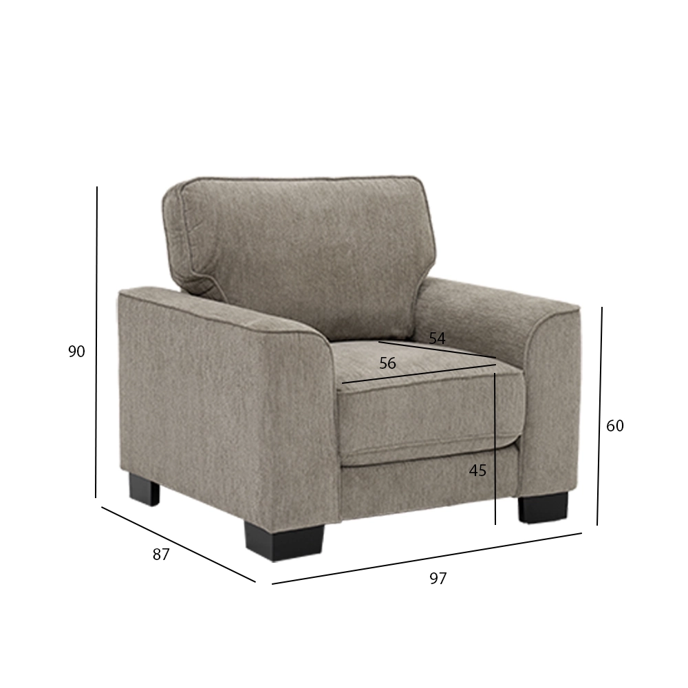 Zendaya 6-Seater Sofa Set-Brown - Image 4