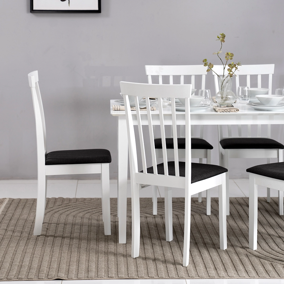 Broadway 6-Seater Dining Set-White - Image 6