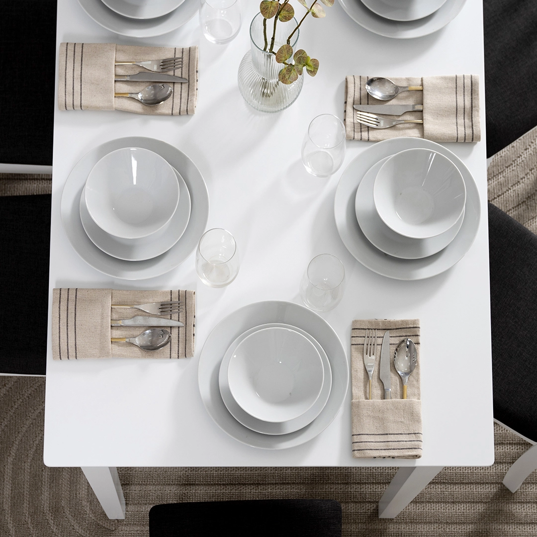 Broadway 6-Seater Dining Set-White - Image 7