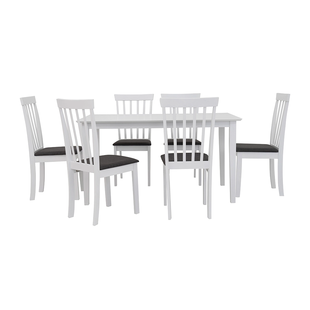 Broadway 6-Seater Dining Set-White - Image 4