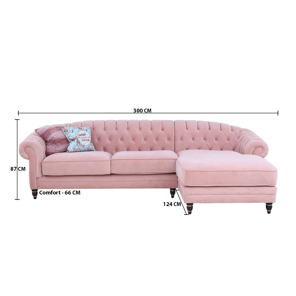 Pearl Chaise Sofa with Arm Chair - Image 3
