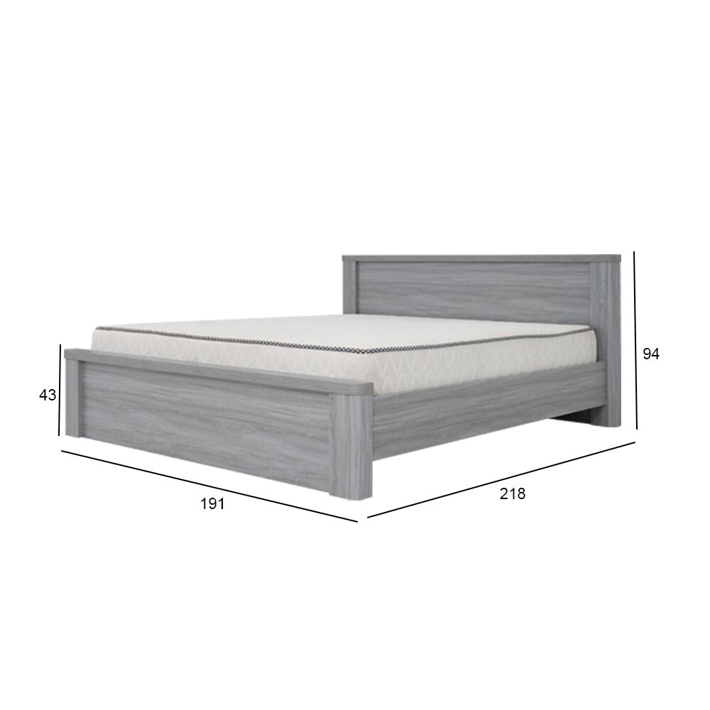 Olivos Bed 200x180 cm-Grey - Image 2