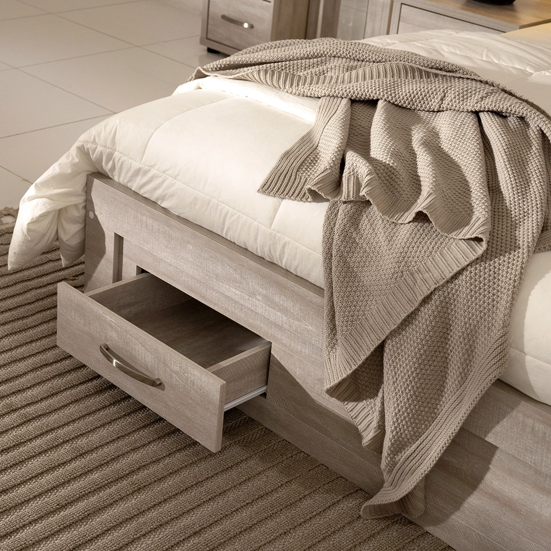 Como King Bed With Drawers 180*200 cm-Grey - Image 4
