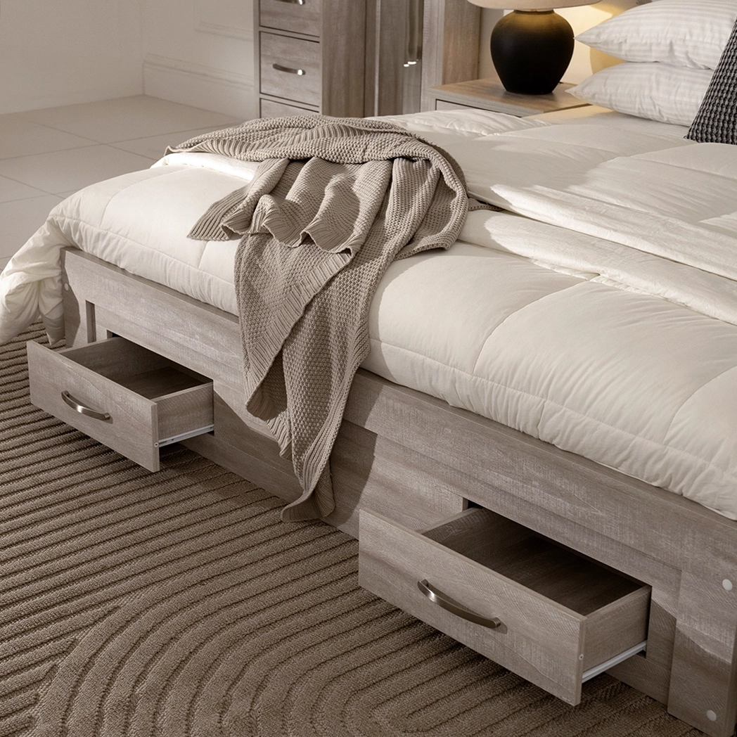 Como King Bed With Drawers 180*200 cm-Grey - Image 5