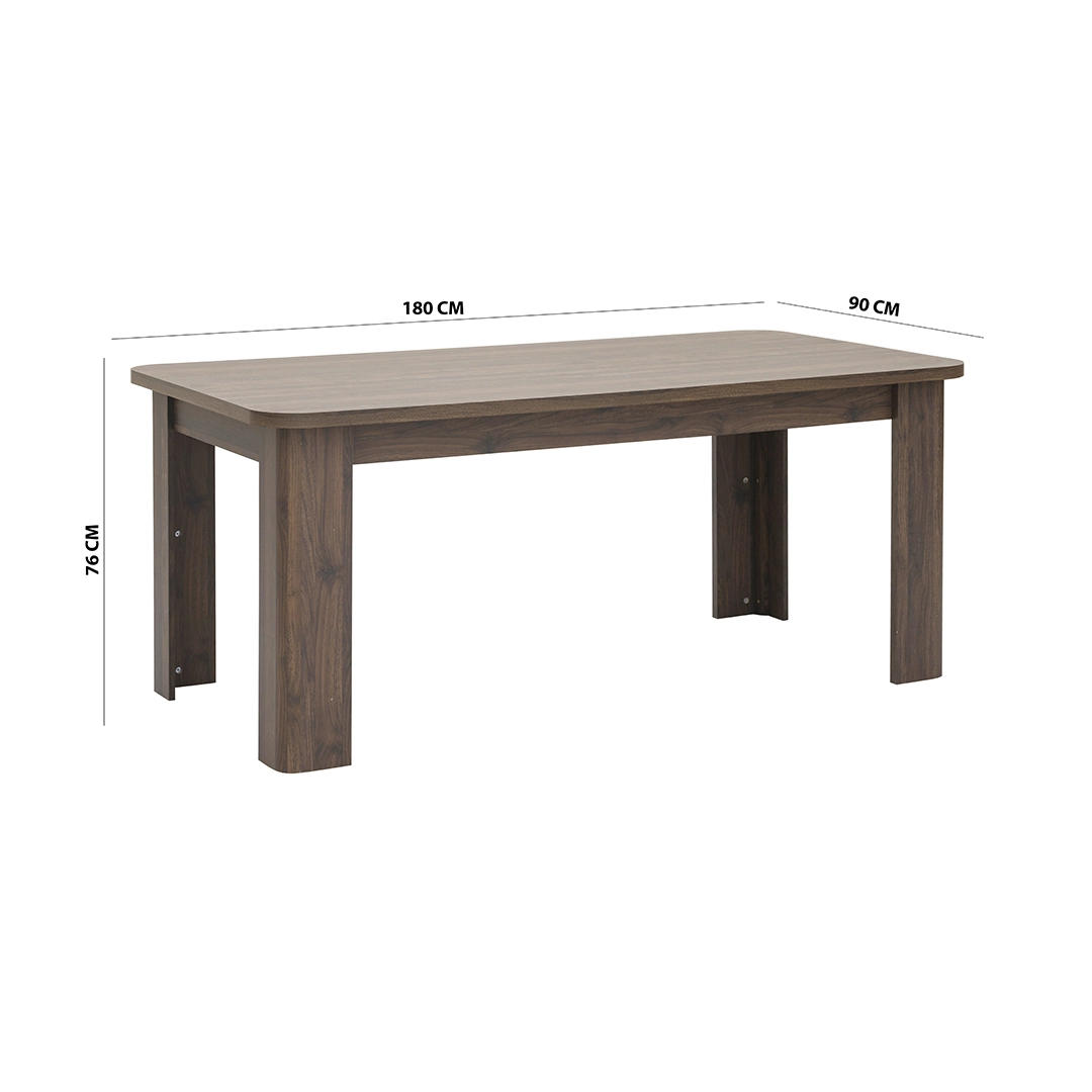 Valencia 6 Seater Dining Set-Walnut - Image 2