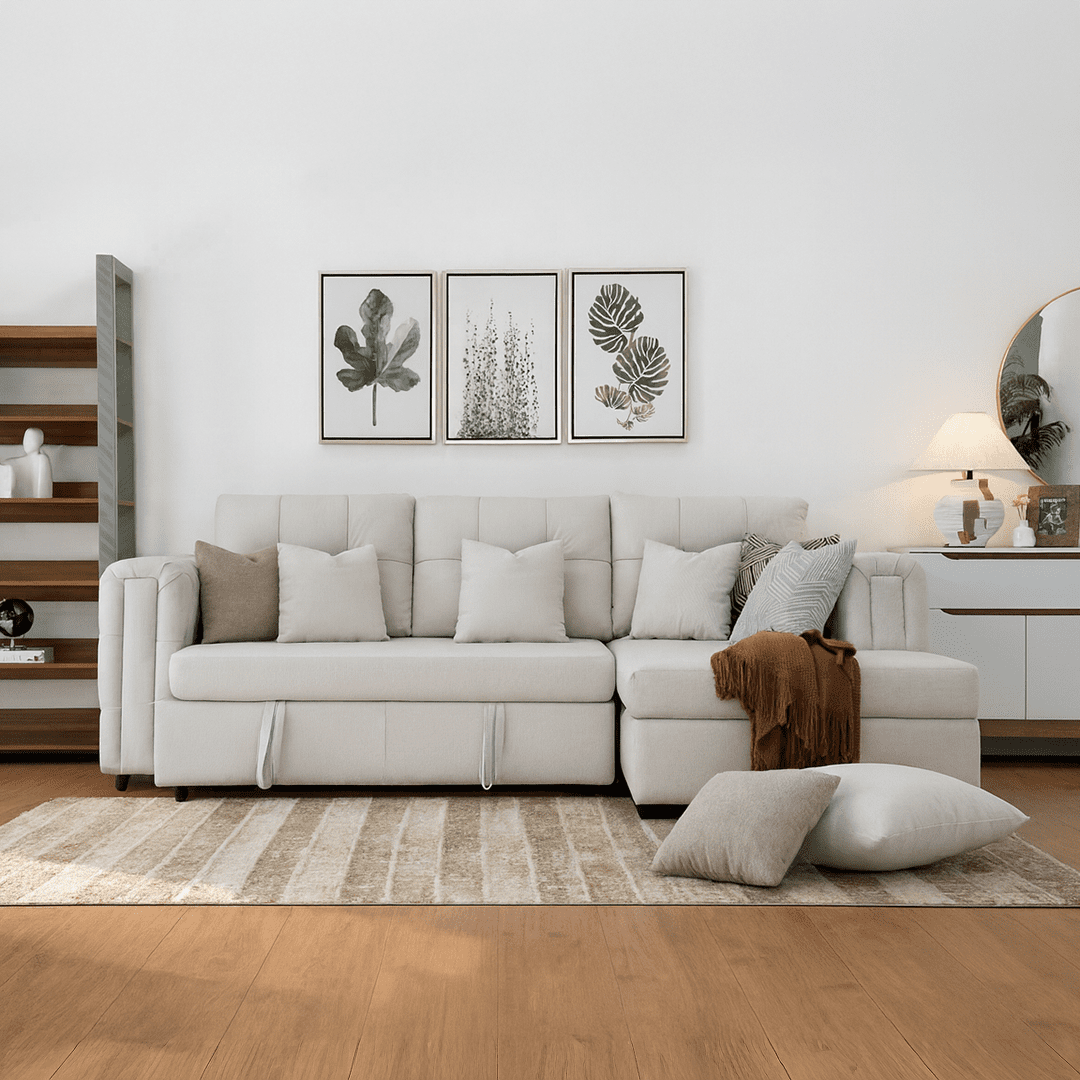 Cover 3-Seater Sofa Bed With Storage - Image 11