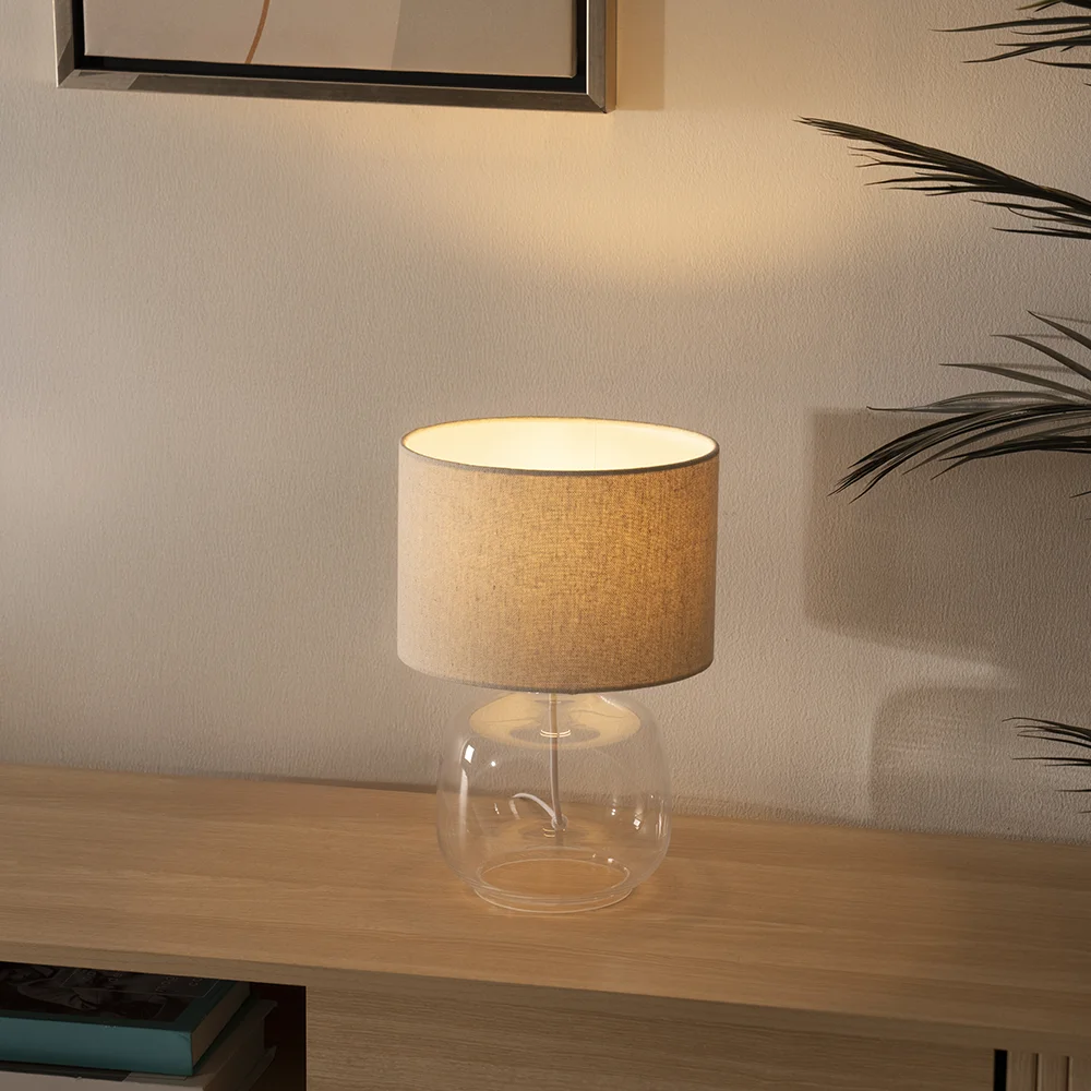 Tria glass table lamp clear 24x24x32.5cm - Image 5