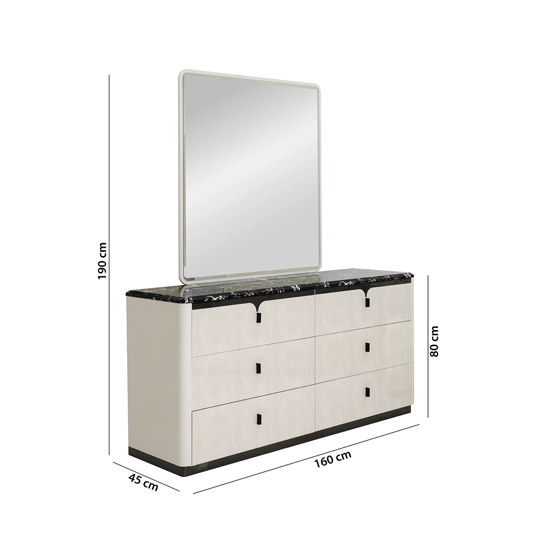 Jasmine 6-Piece King Bedroom Set-180*200 cm - Image 5