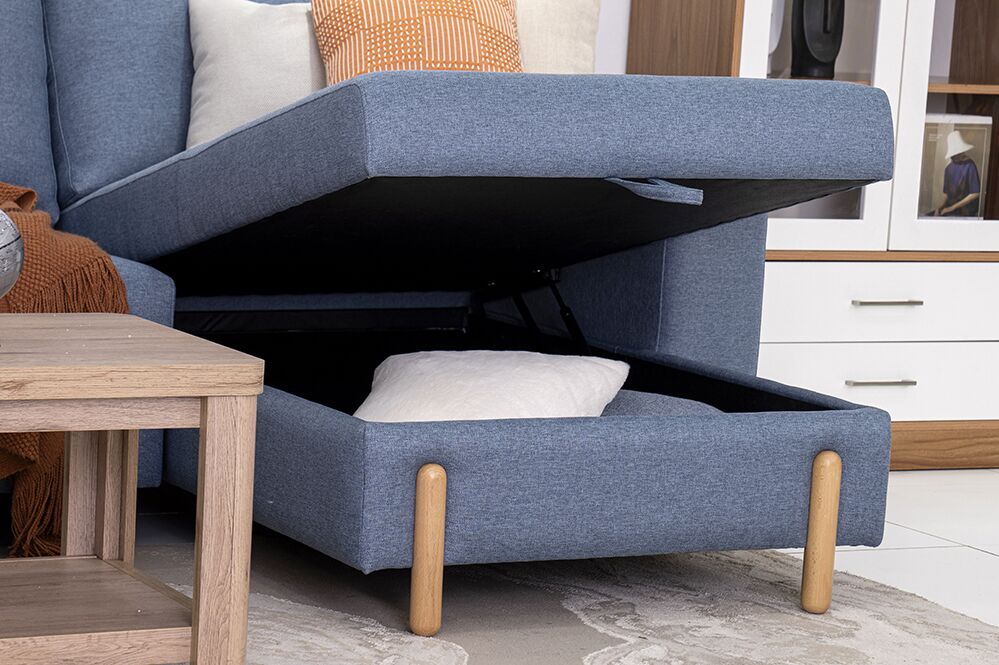 Adam 3-Seater Corner Sofa With Storage - Image 10