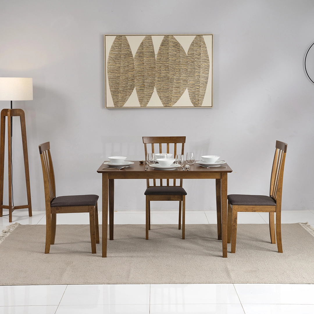 Broadway 4-Seater Dining Set-Antique Oak - Image 5