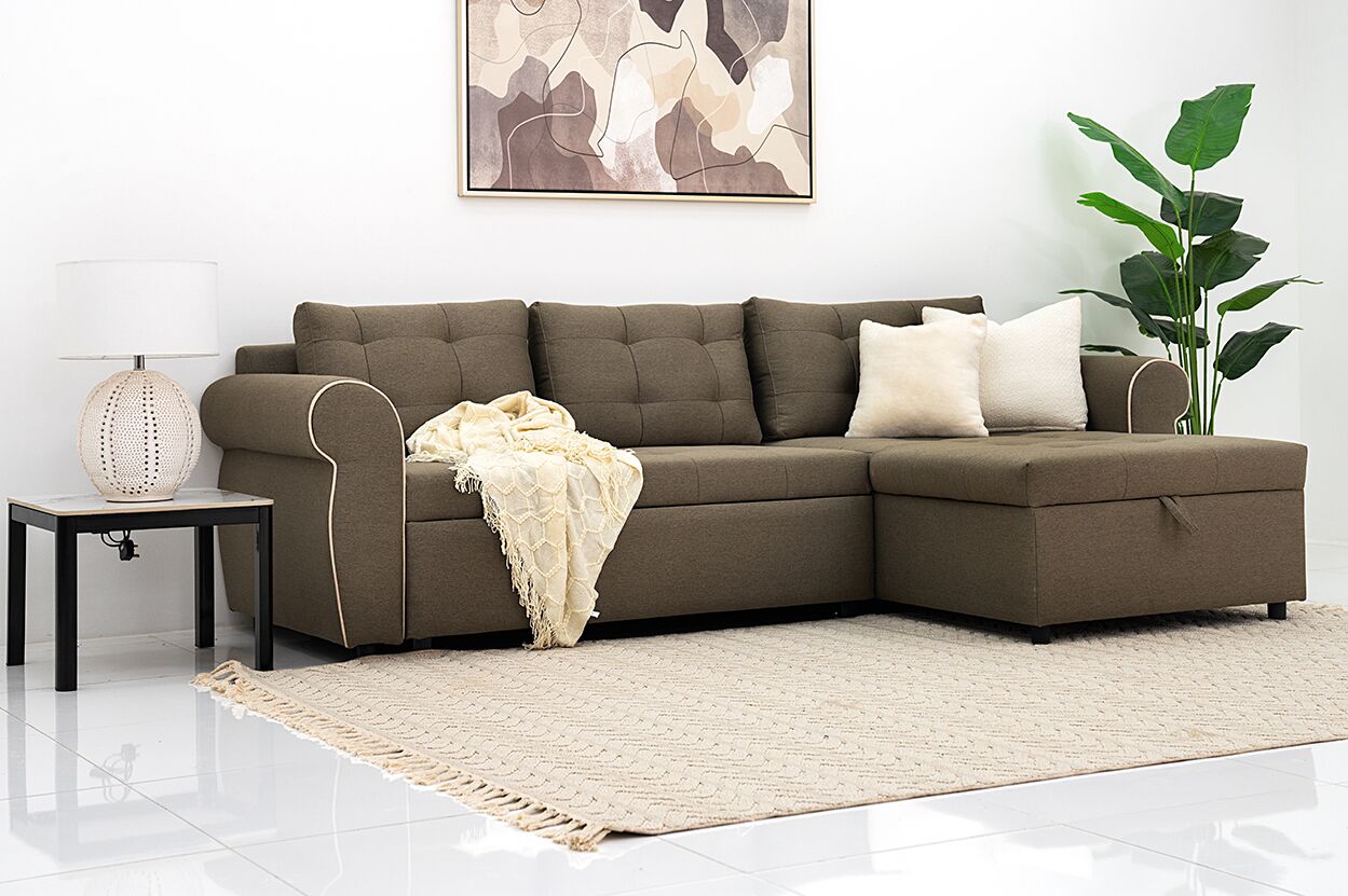 The Ronnan Sofa Bed With Storage-Brown - Image 7