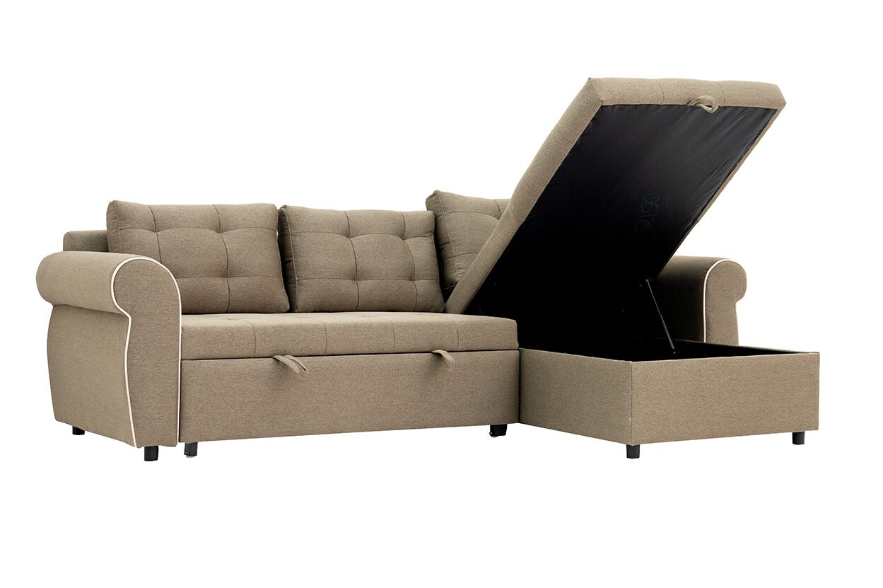 The Ronnan Sofa Bed With Storage-Brown - Image 4