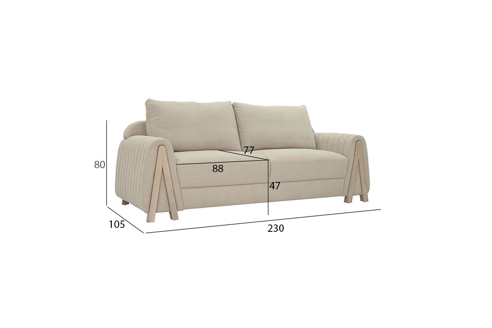 Cora 3 Seater Sofa - Image 2