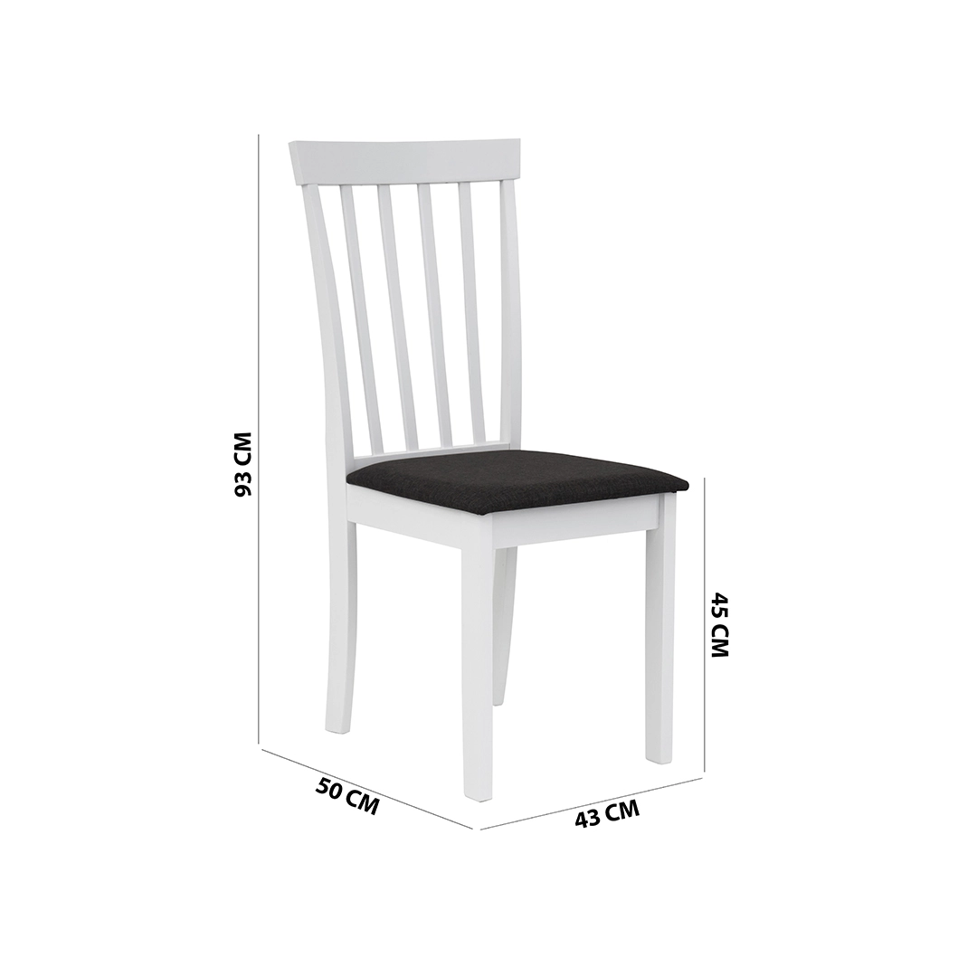 Broadway 4-Seater Dining Set-White - Image 2