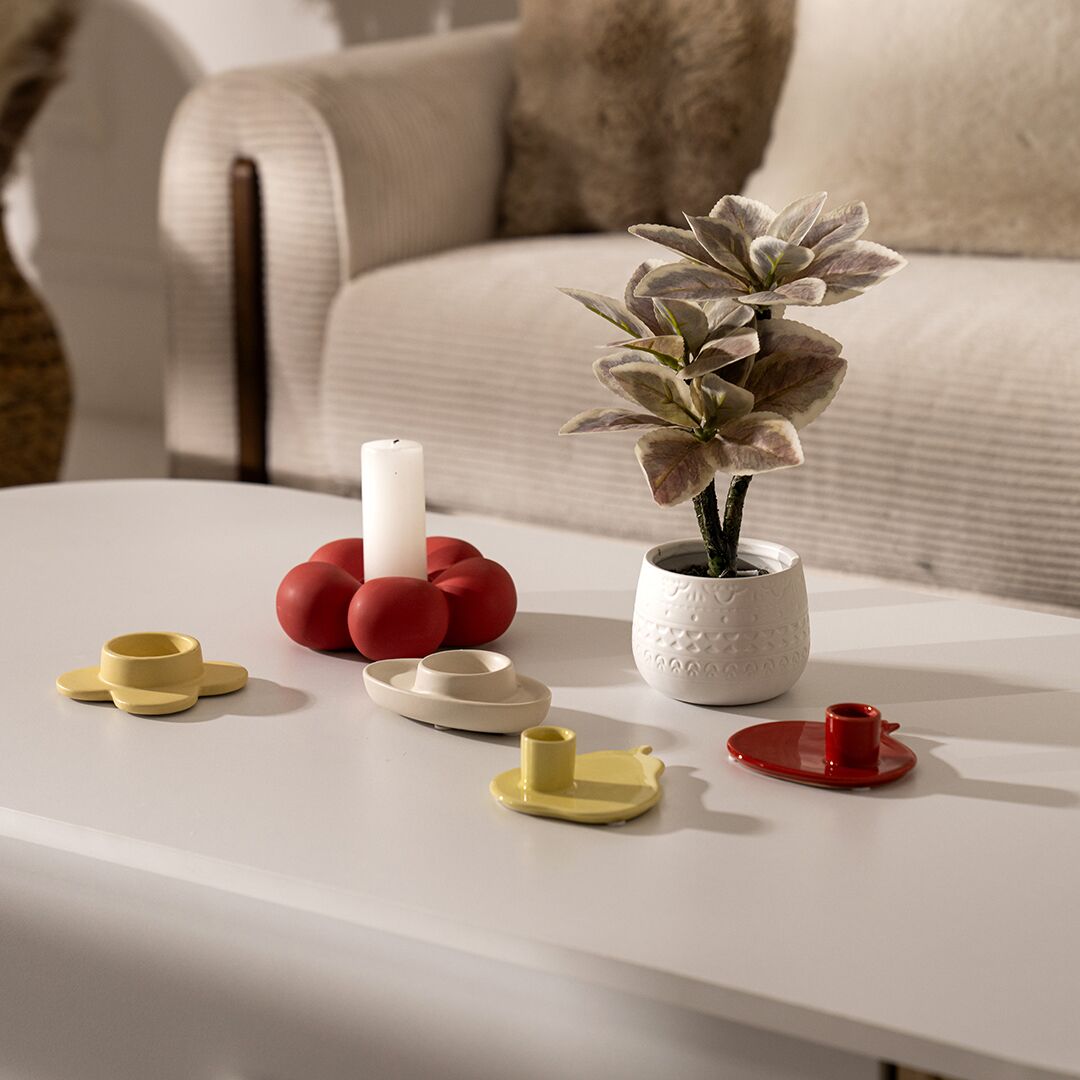 Quinn ceramic pear candle holder 11*11*3.3 cm - Image 4