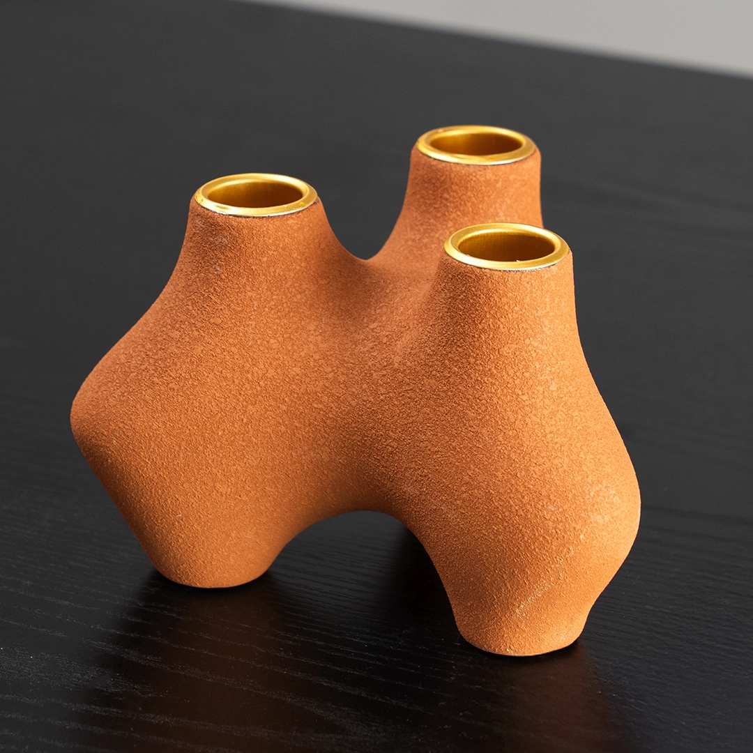 Auden ceramic candle holder 14.6X12.5X9.6cm - Image 3