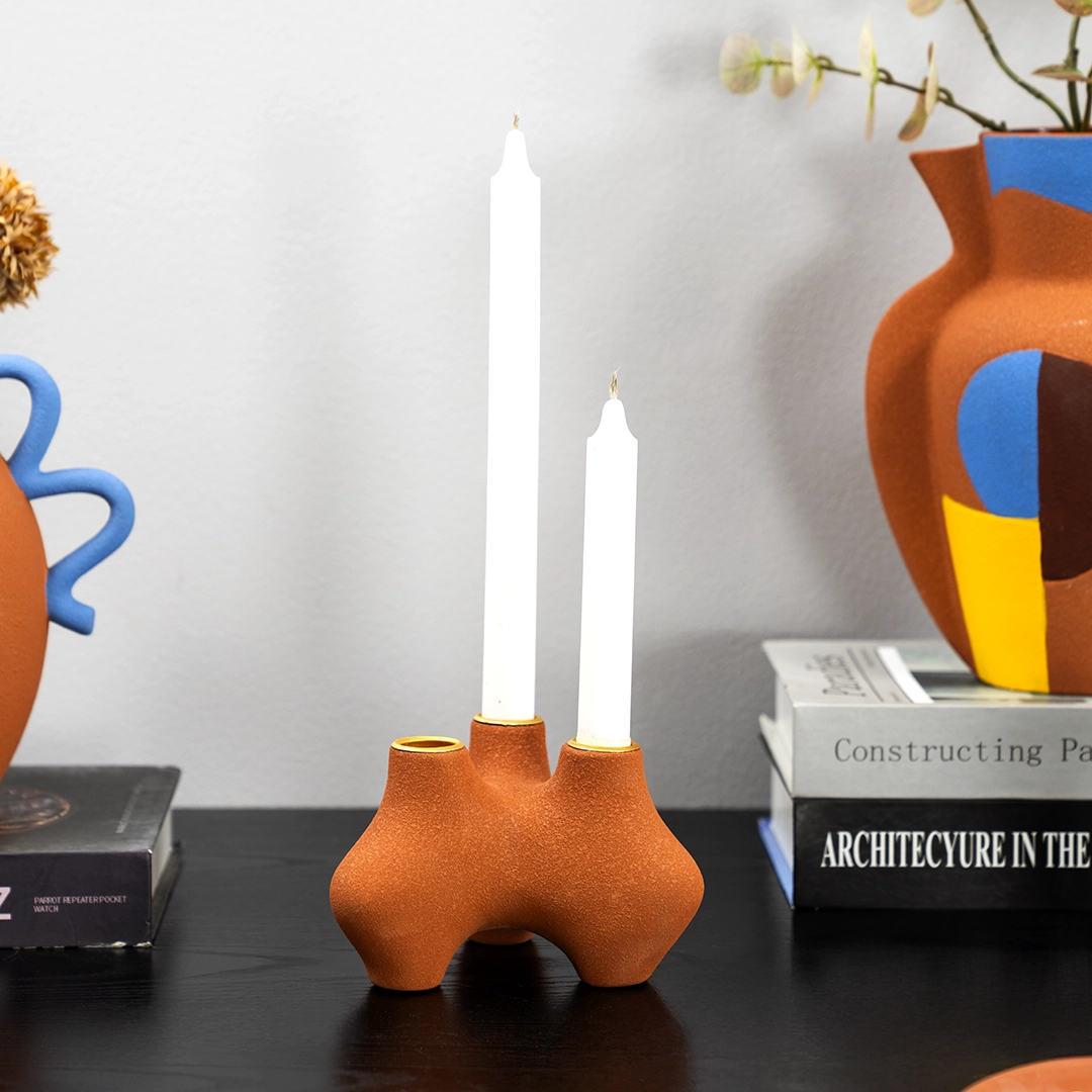 Auden ceramic candle holder 14.6X12.5X9.6cm - Image 4