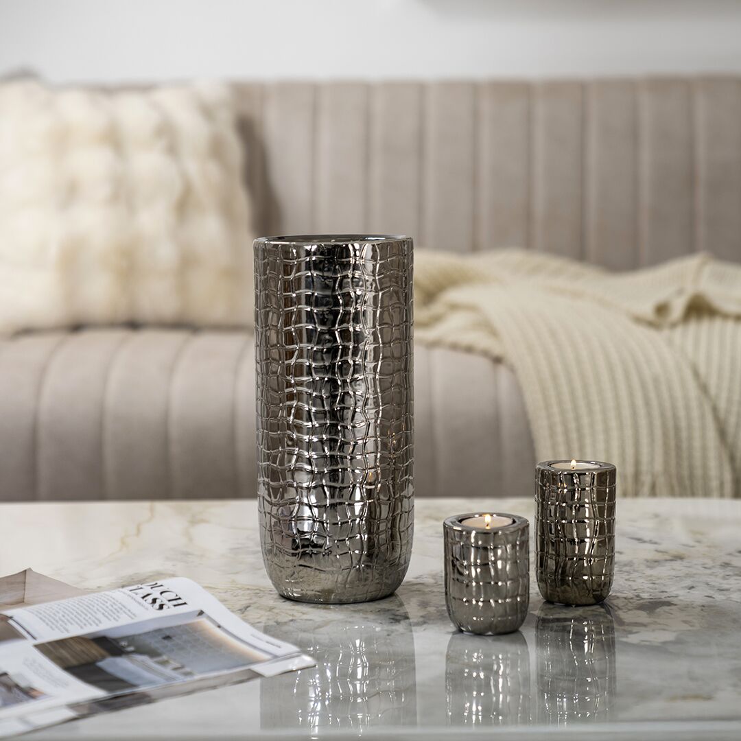Delyn ceramic silver set of three gift set - Image 7