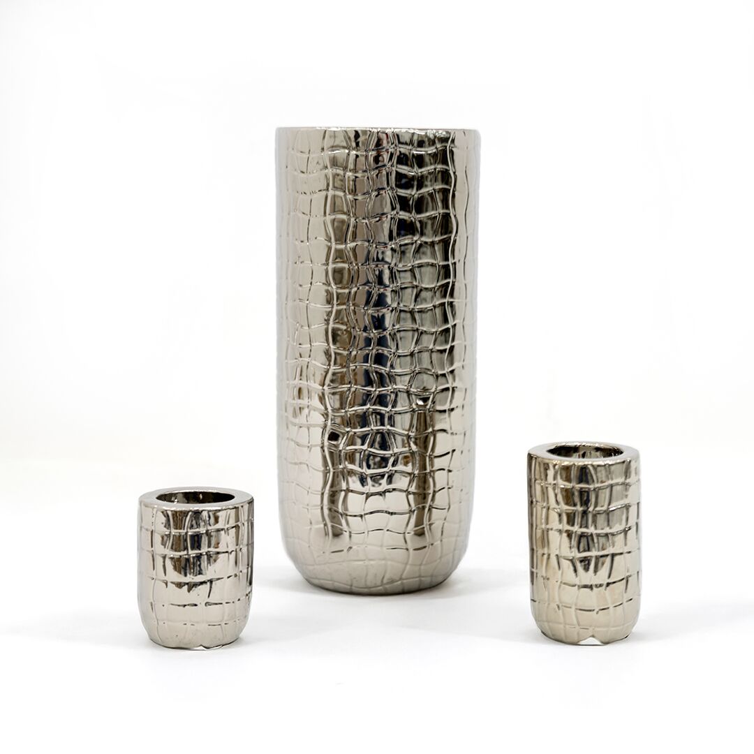Delyn ceramic silver set of three gift set - Image 5