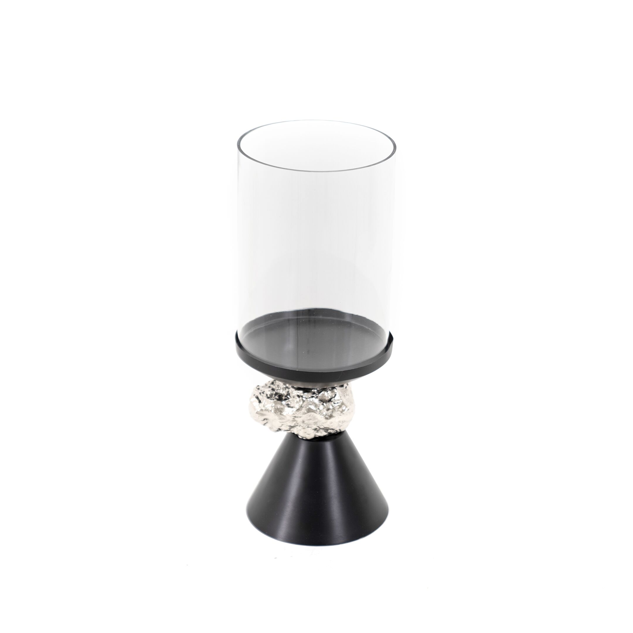 Eclat metal glass black candle holder- 38 cm - Image 3