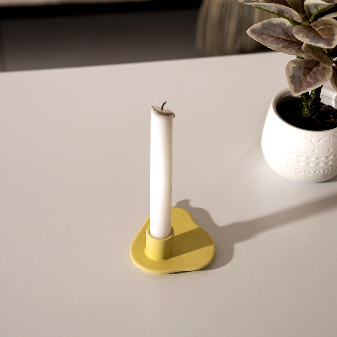 Quinn ceramic pear candle holder 11*11*3.3 cm - Image 3
