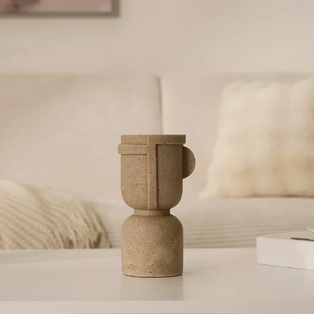 Rabaque travertine candle holder 12?10.5x20cm - Image 6