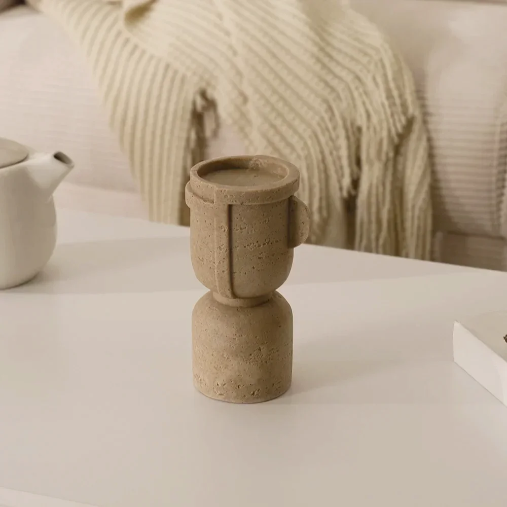 Rabaque travertine candle holder 12?10.5x20cm - Image 7