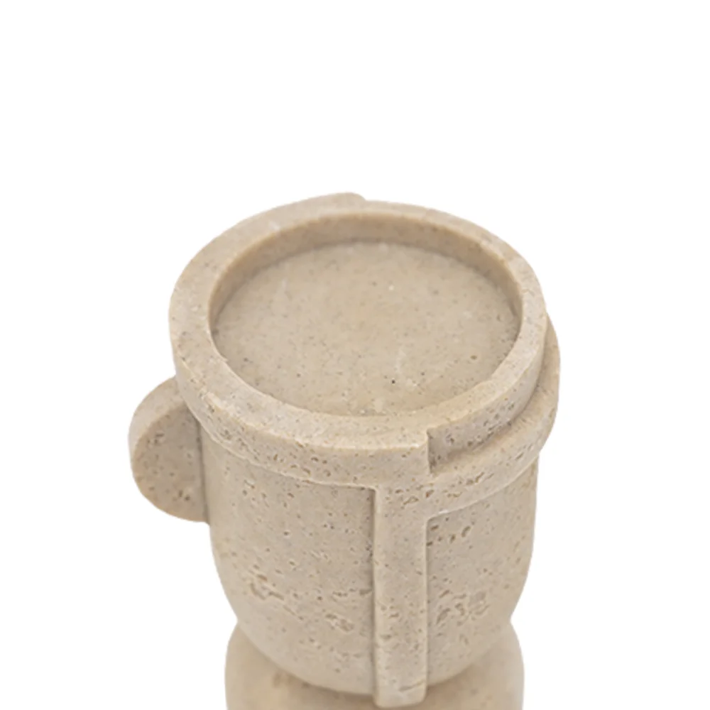 Rabaque travertine candle holder 12?10.5x20cm - Image 4