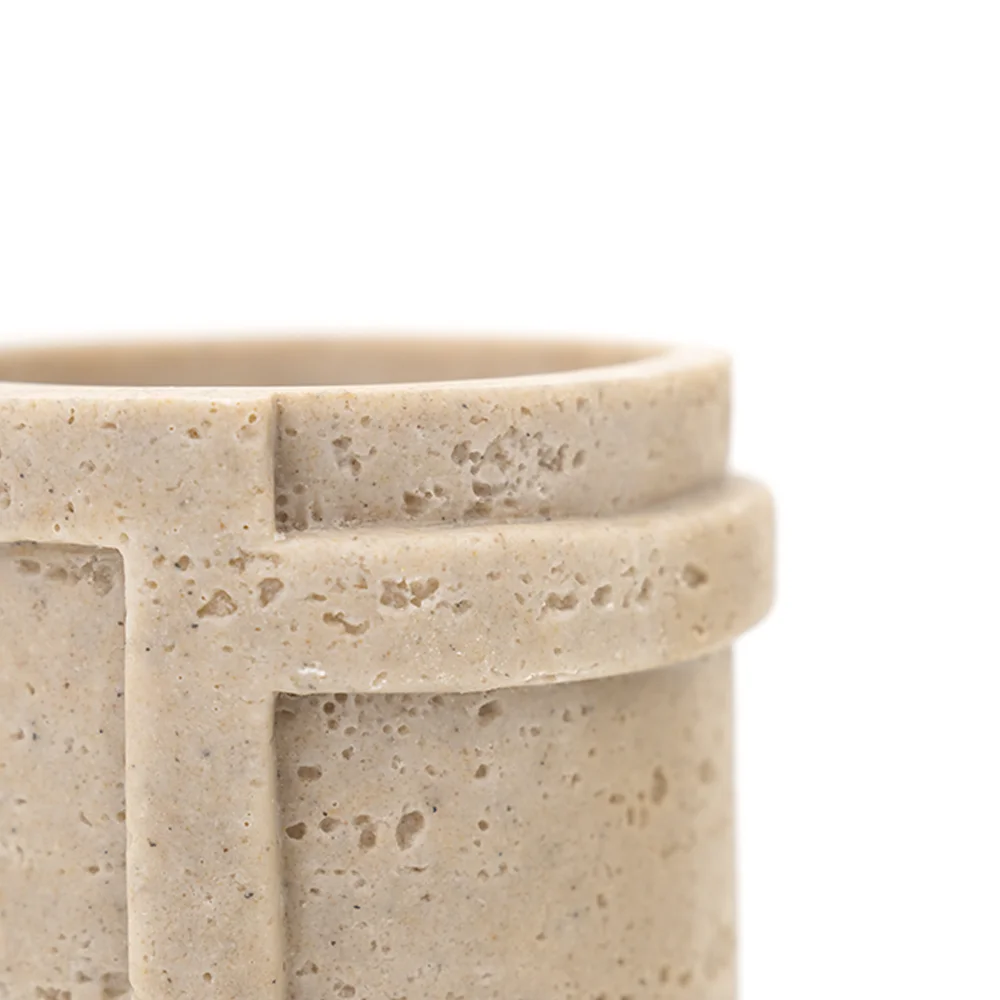 Rabaque travertine candle holder 12?10.5x20cm - Image 5