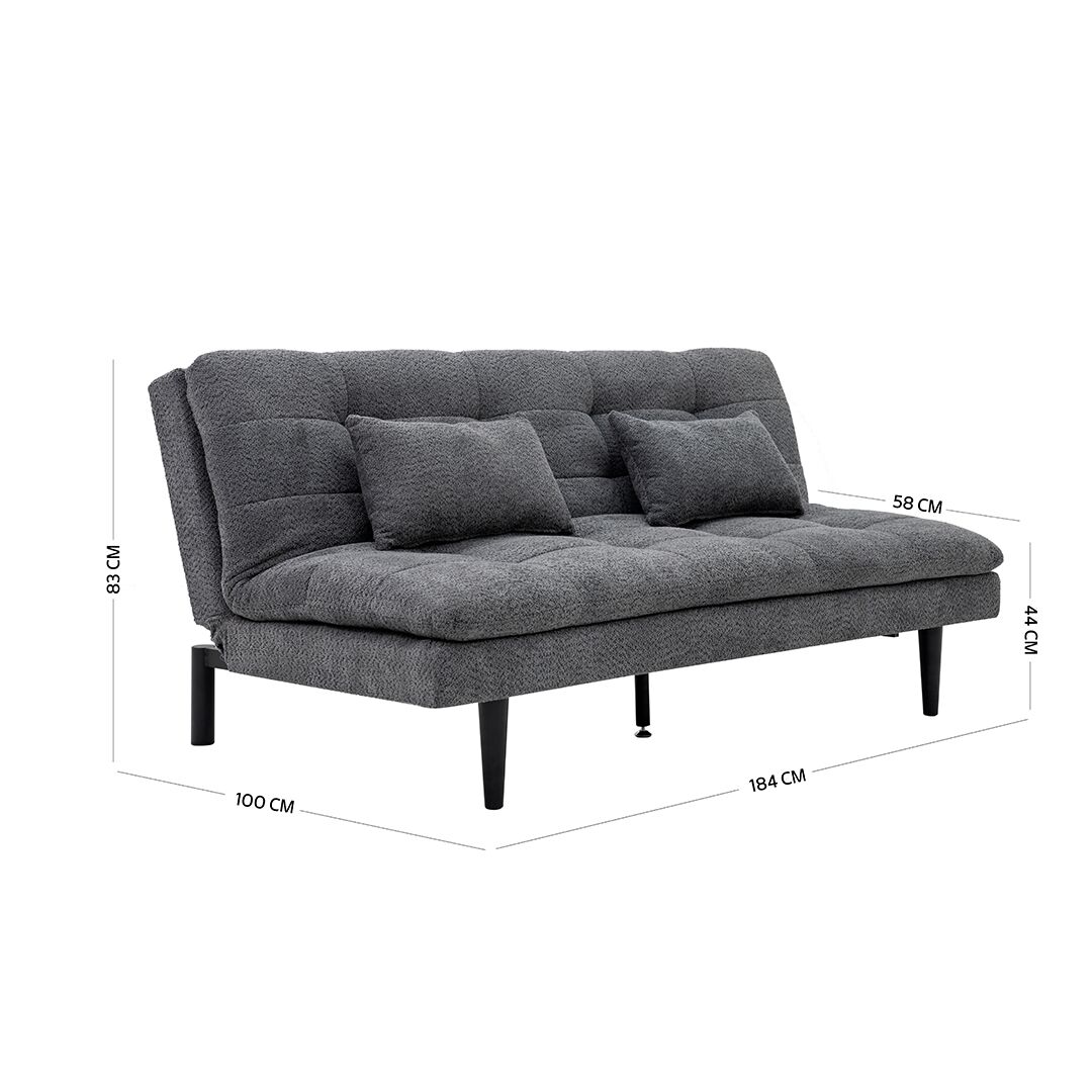 Sevina Sofa Bed-Dark Grey - Image 2