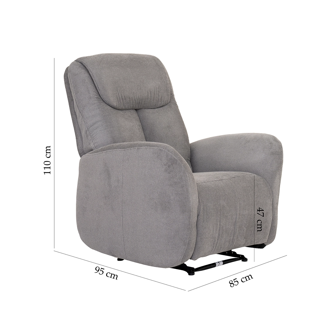 Auko Recliner Sofa-Grey - Image 2