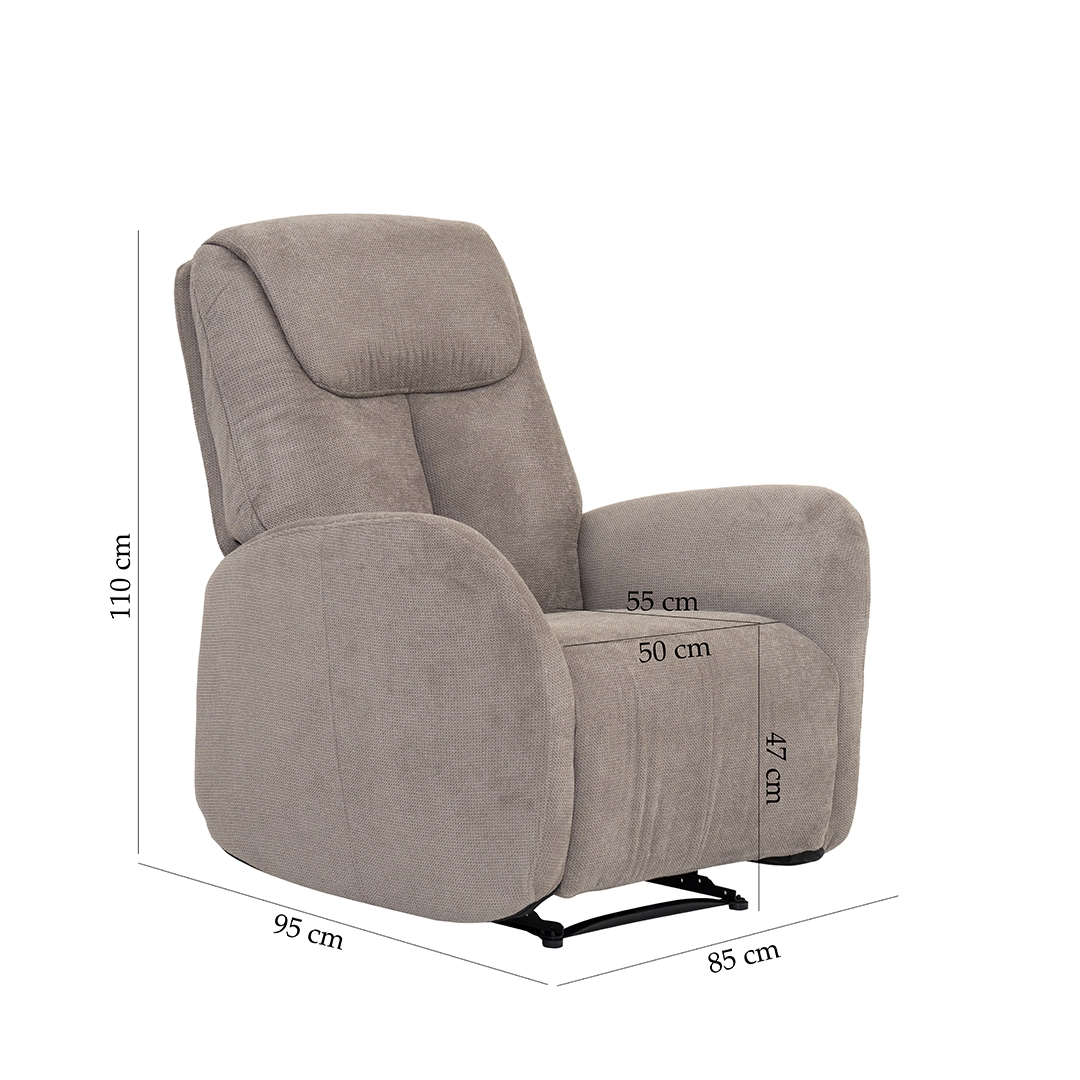 Auko Recliner Sofa-Brown - Image 2