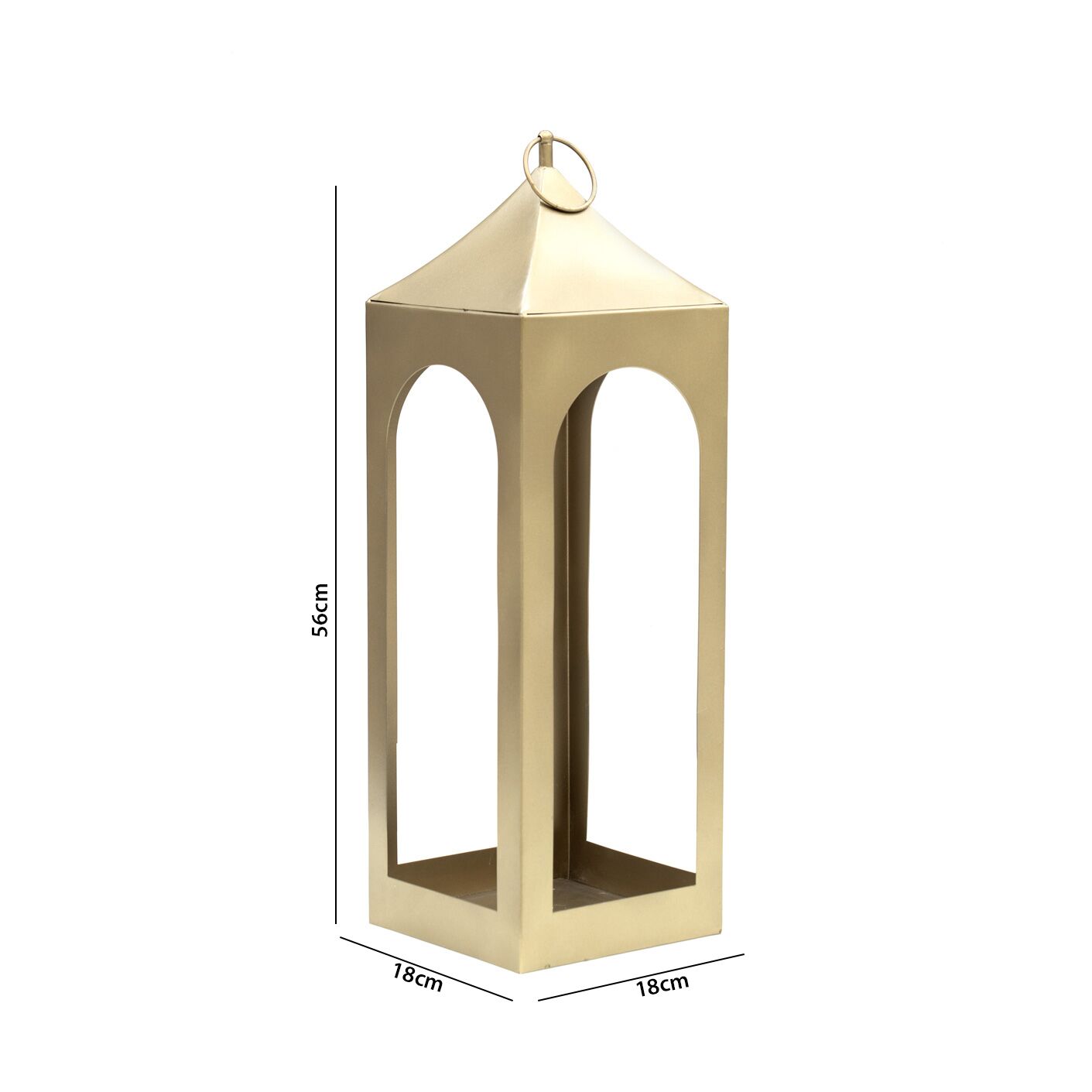 Mesa metal lantern 18X18X56 cm - Image 2