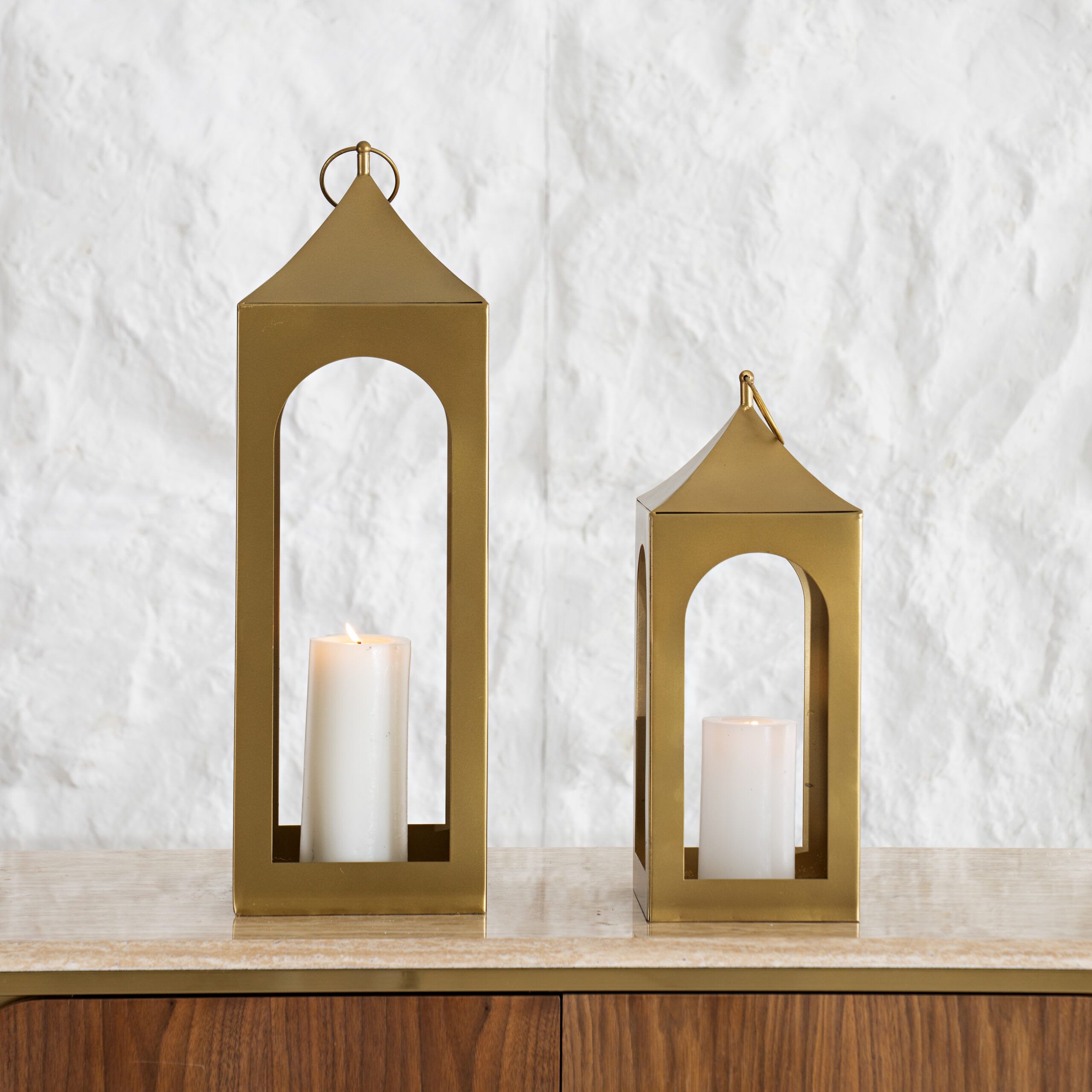 Mesa metal lantern 18X18X56 cm - Image 4
