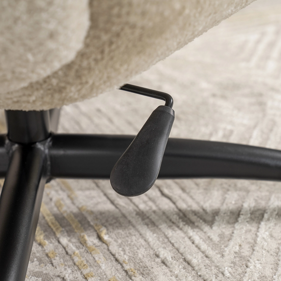 Scandi Lounge Chair with Footstool-Off White - Image 8