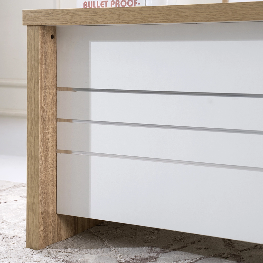 Sky Office Table-White & Oak - Image 7