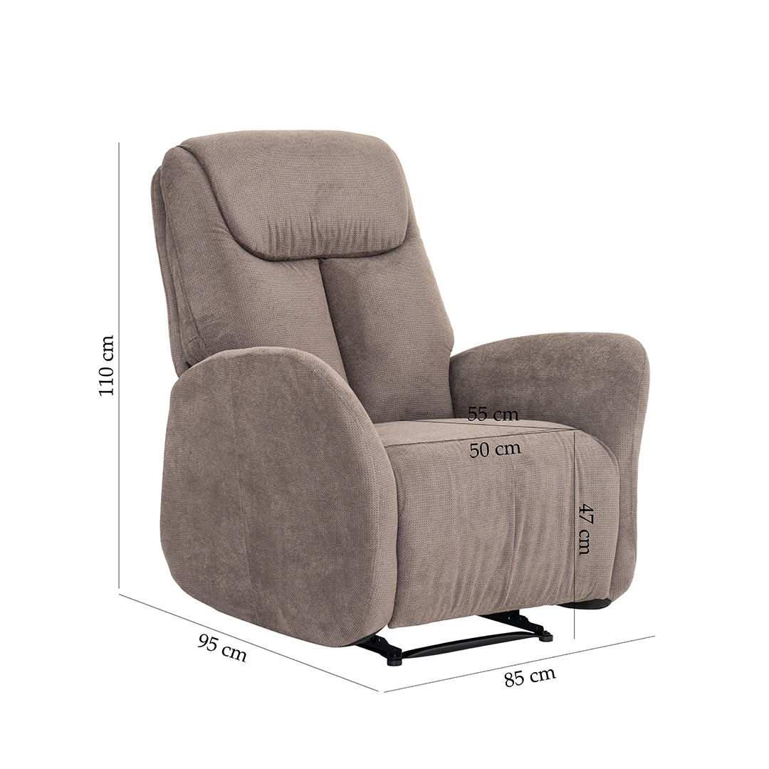 Auko Recliner Sofa-Dark Brown - Image 2