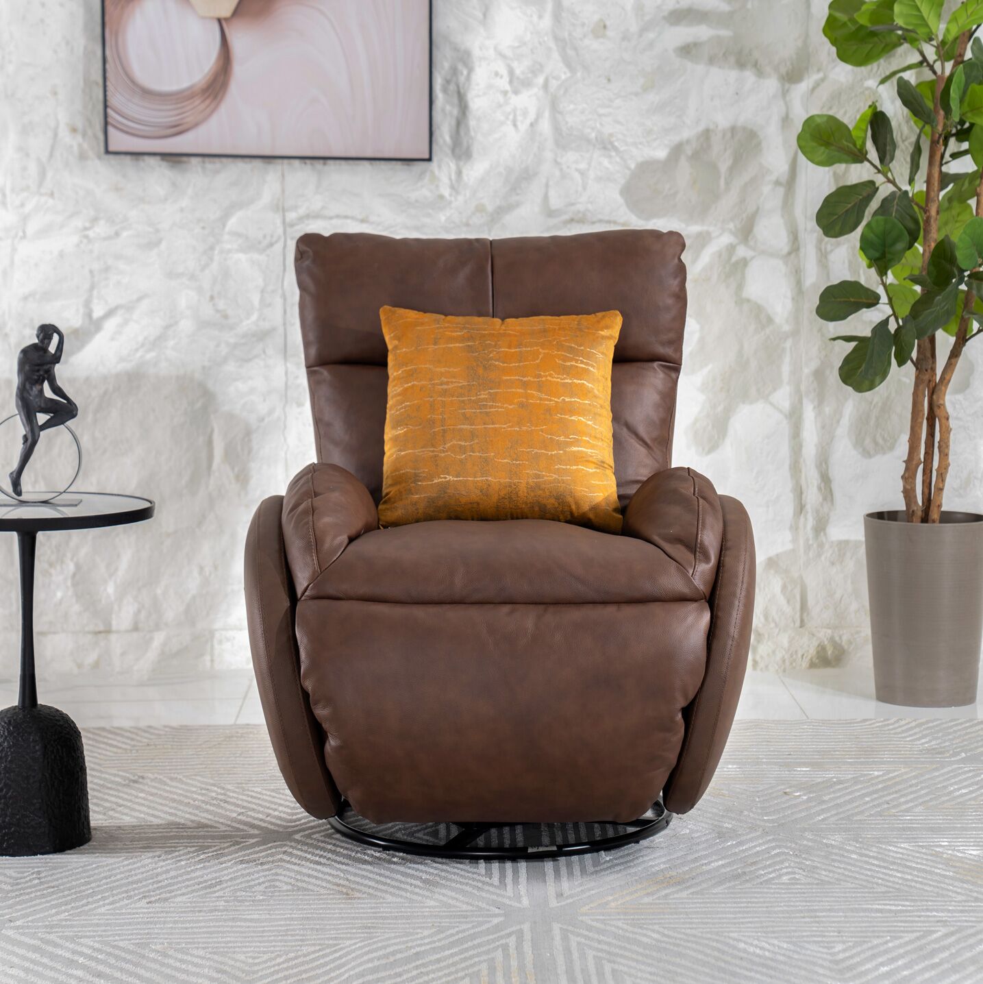 Spring Electric Recliner-Brown - Image 3