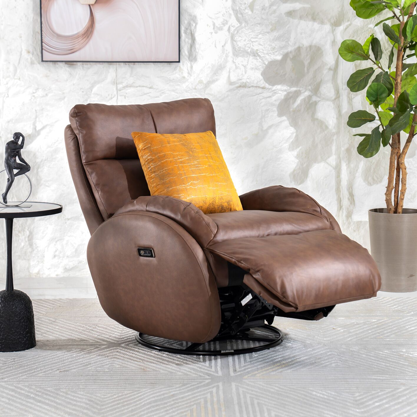 Spring Electric Recliner-Brown - Image 4