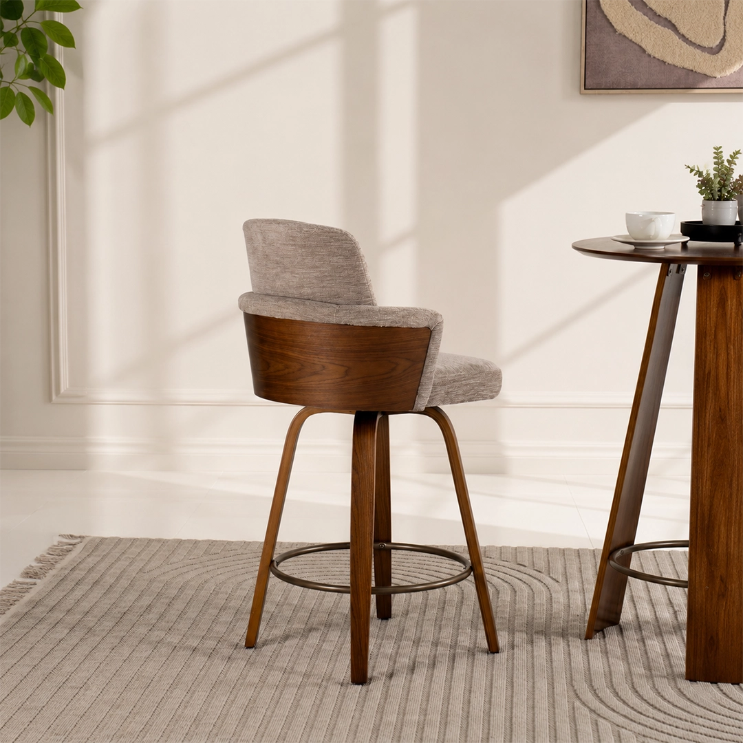 Ken Bar Chair-Walnut - Image 3