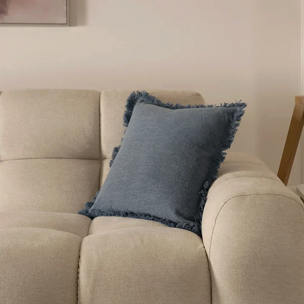 Heston stonewash blue cushion 45×45 cm - Image 5