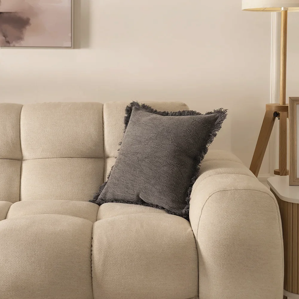 Heston stonewash charcoal cushion 45×45 cm - Image 5