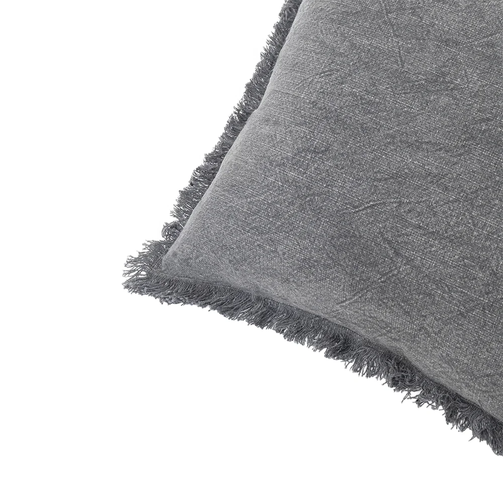 Heston stonewash charcoal cushion 45×45 cm - Image 3