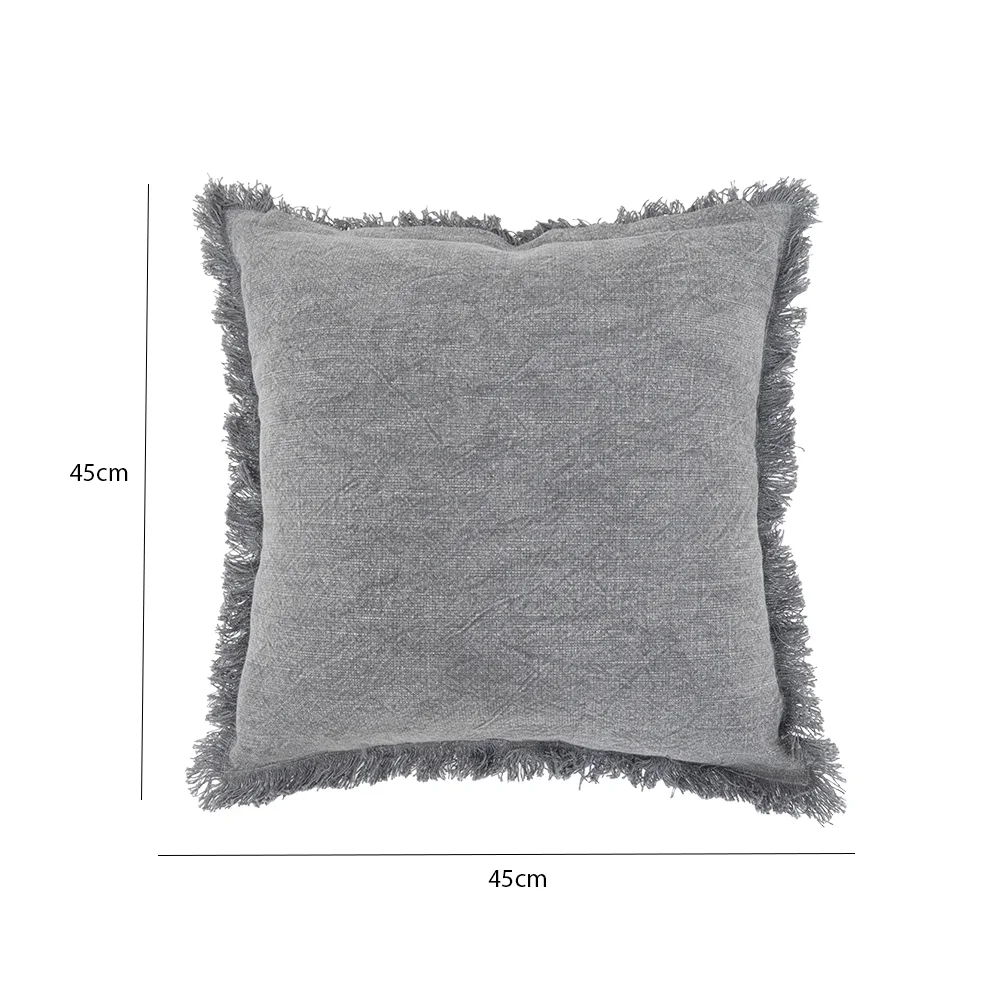 Heston stonewash charcoal cushion 45×45 cm - Image 2