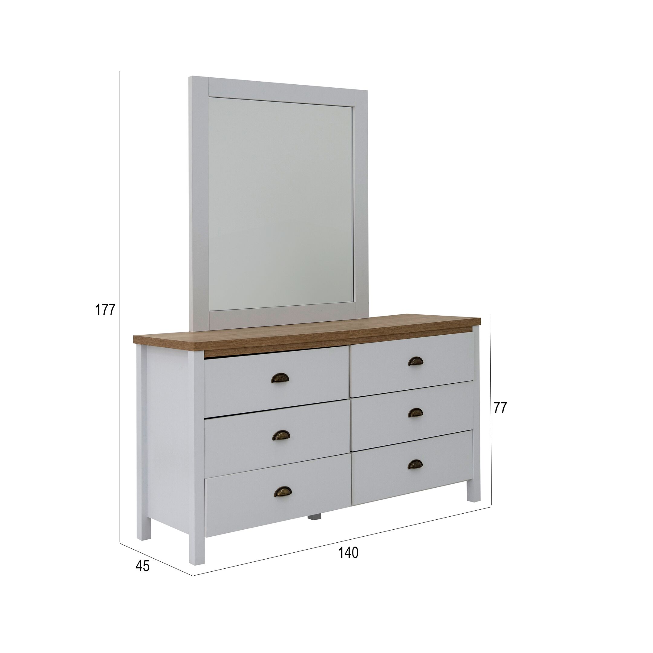 Safari Dresser with Mirror - Image 2