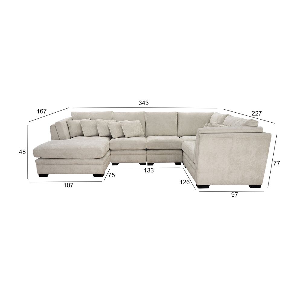 Domino Corner Sofa With Ottoman - Image 2